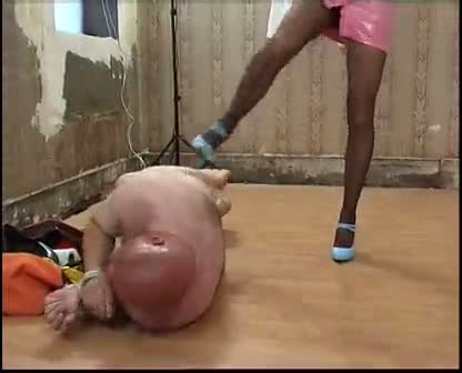 Ribs and balls demolition of male garbage